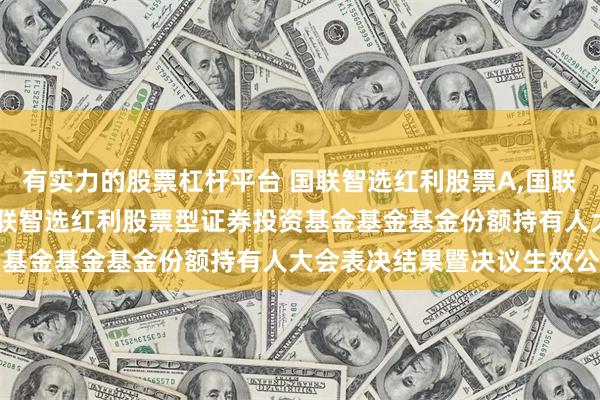有实力的股票杠杆平台 国联智选红利股票A,国联智选红利股票C: 关于国联智选红利股票型证券投资基金基金基金份额持有人大会表决结果暨决议生效公告